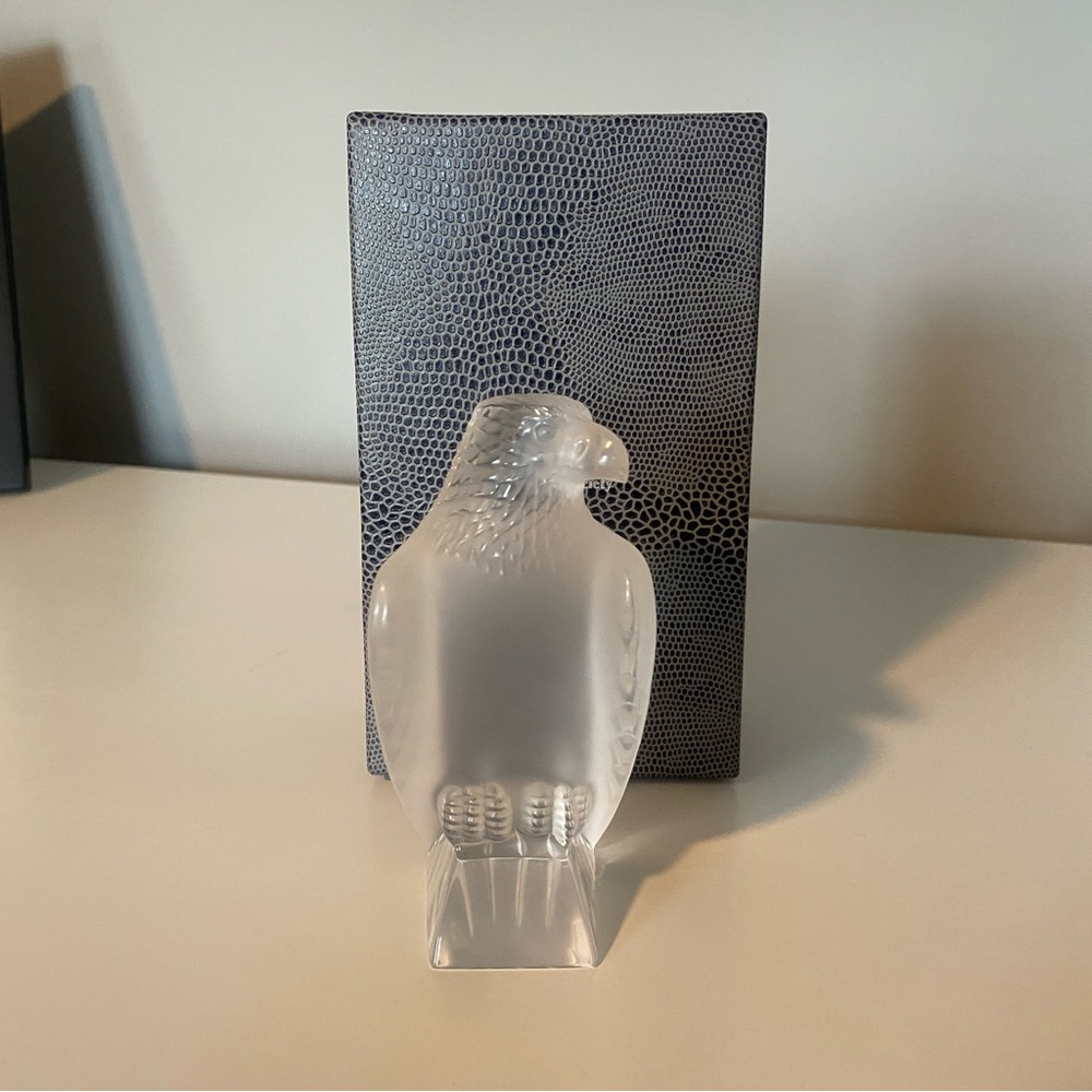 Lalique Crystal Eagle Statue